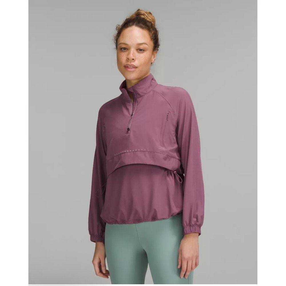 Lululemon Break a Trail Half Zip Pullover Jacket Magenta Purple Women Size 8